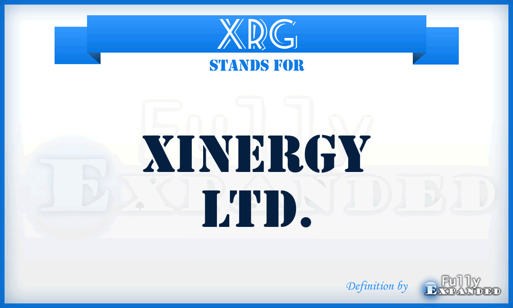 XRG - Xinergy Ltd.