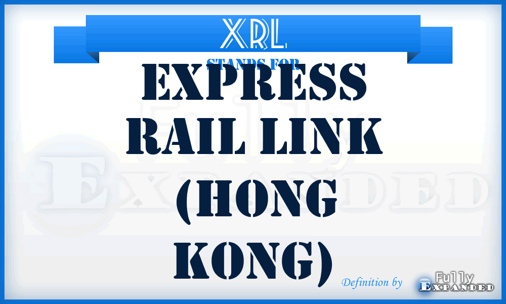 XRL - Express Rail Link (Hong Kong)