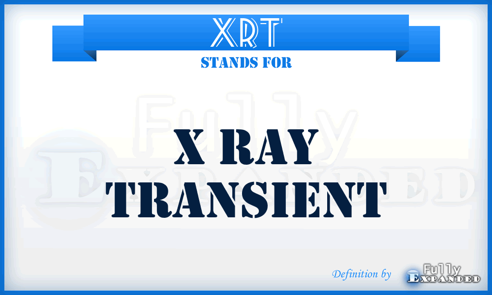 XRT - X ray transient