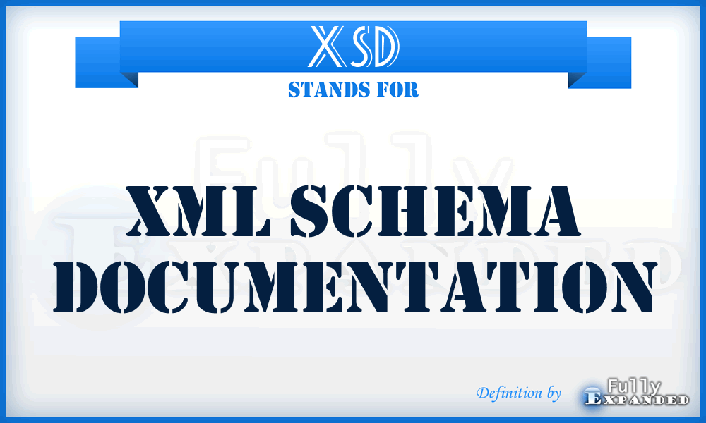 XSD - XML schema documentation