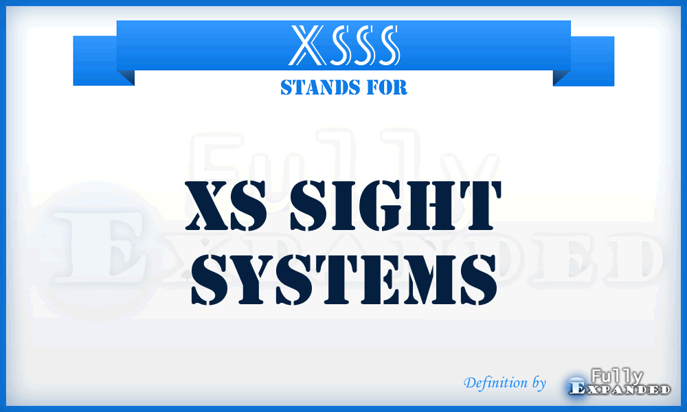 XSSS - XS Sight Systems