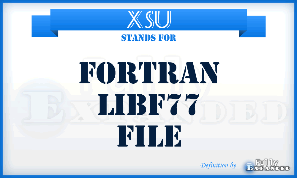 XSU - Fortran Libf77 File