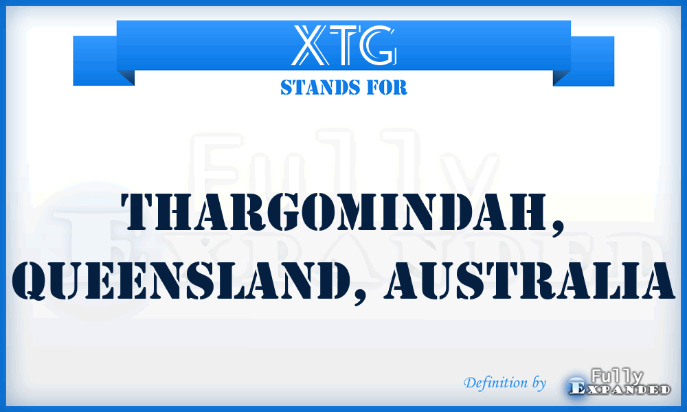 XTG - Thargomindah, Queensland, Australia