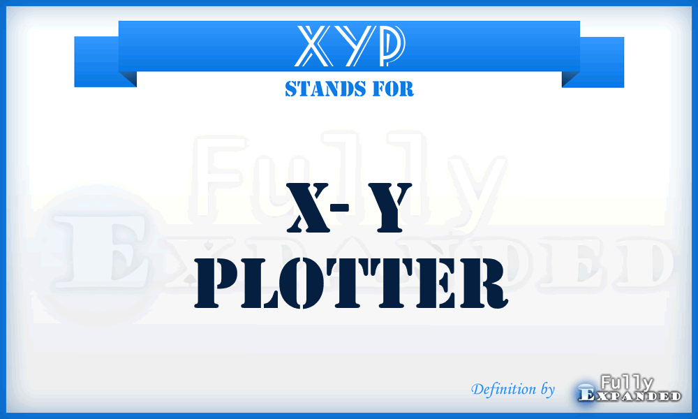 XYP - X- Y Plotter