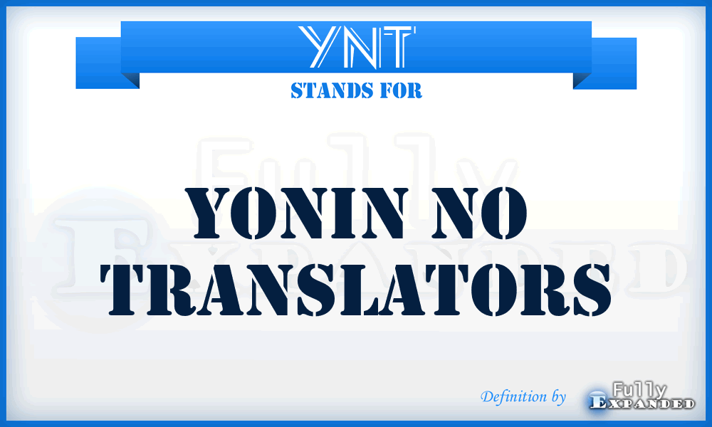 YNT - Yonin no Translators