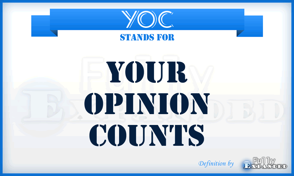 YOC - Your Opinion Counts