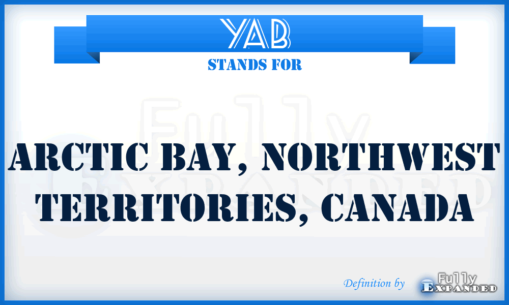 YAB - Arctic Bay, NorthWest Territories, Canada
