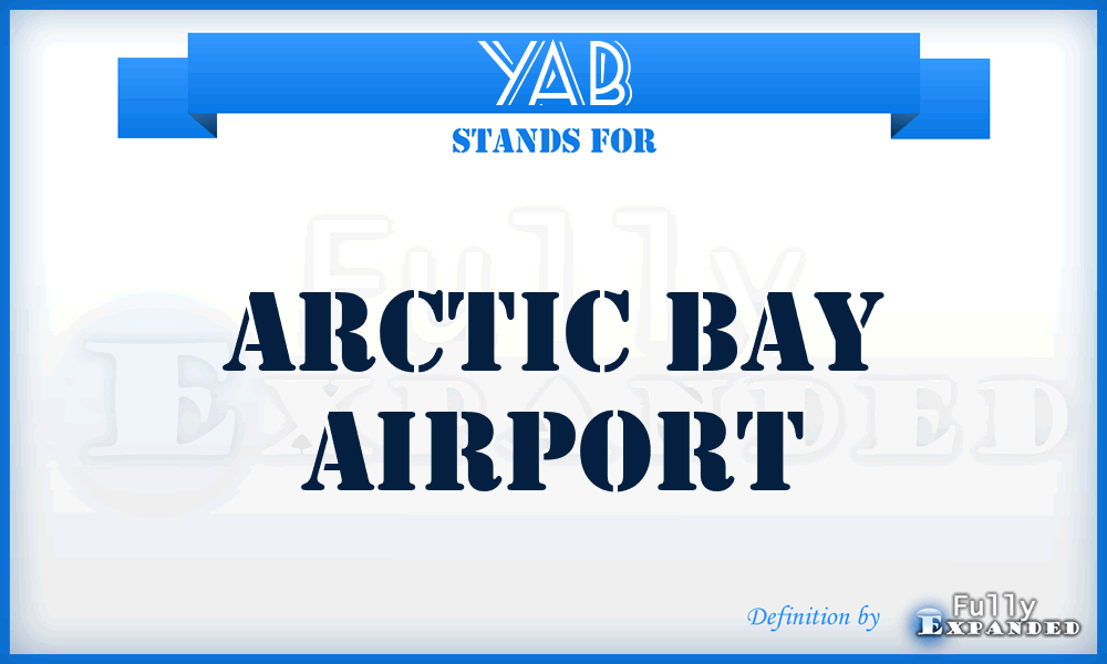 YAB - Arctic Bay airport