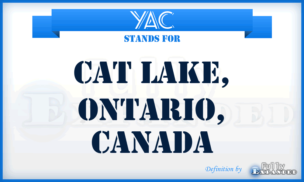 YAC - Cat Lake, Ontario, Canada