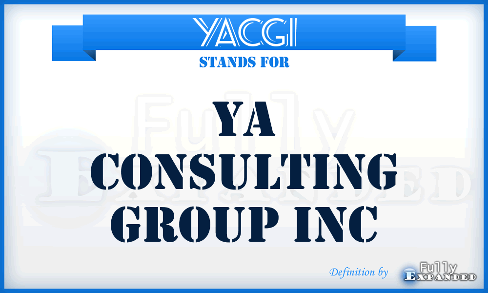 YACGI - YA Consulting Group Inc