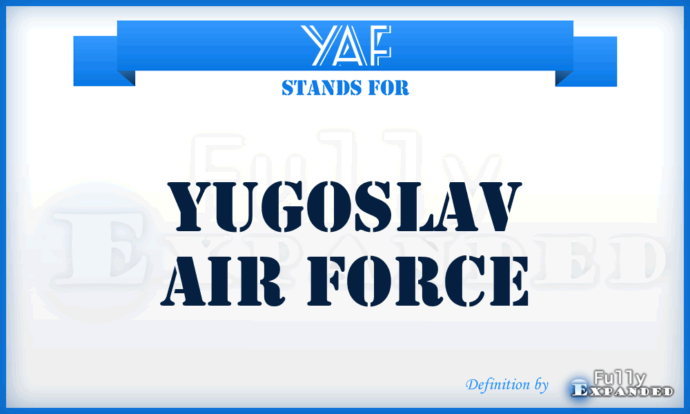 YAF - Yugoslav Air Force