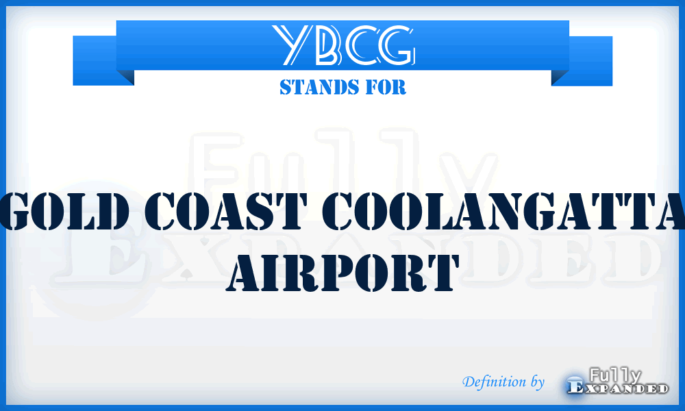 YBCG - Gold Coast Coolangatta airport