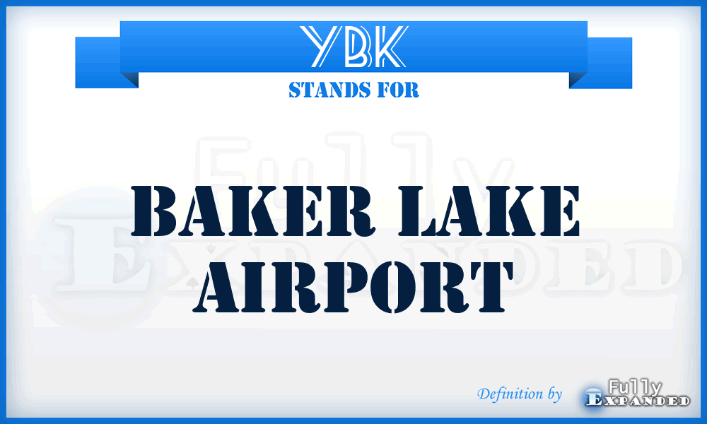 YBK - Baker Lake airport