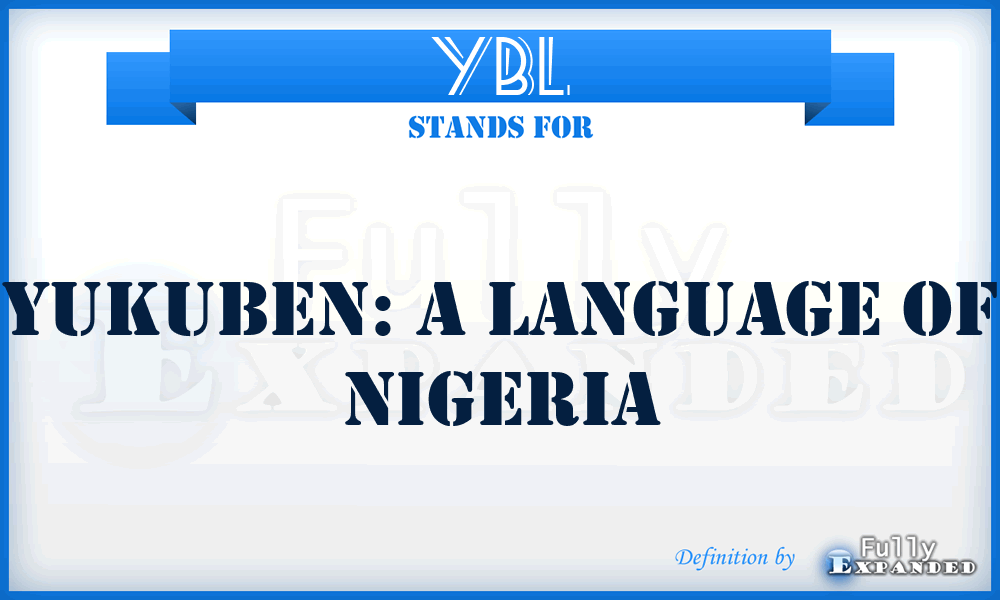 YBL - Yukuben: a language of Nigeria