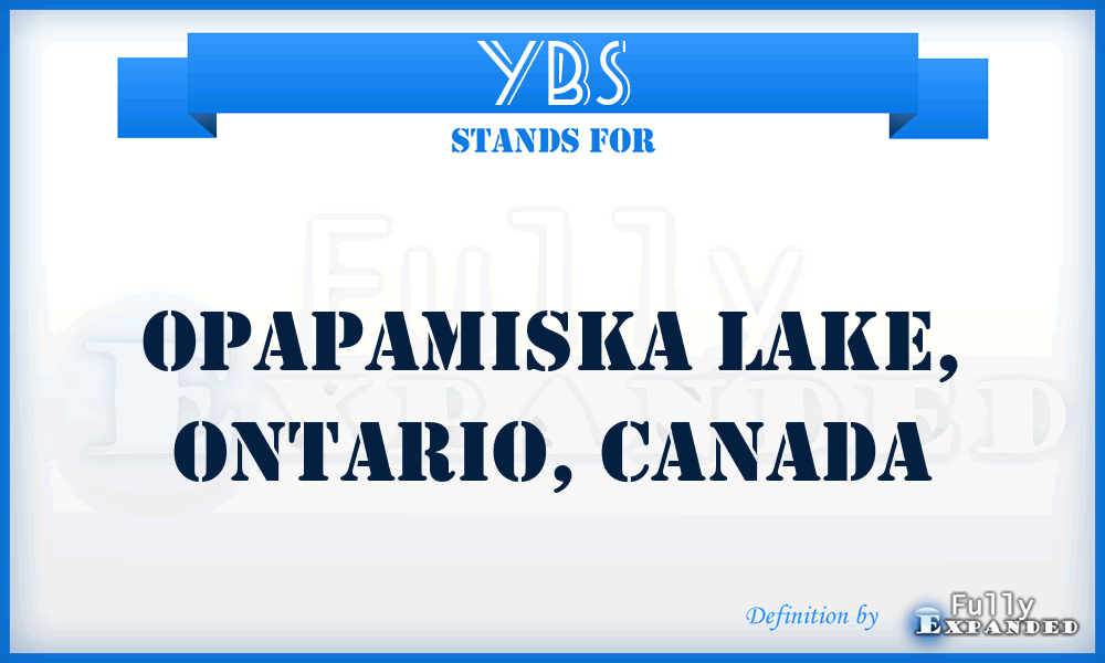 YBS - Opapamiska Lake, Ontario, Canada