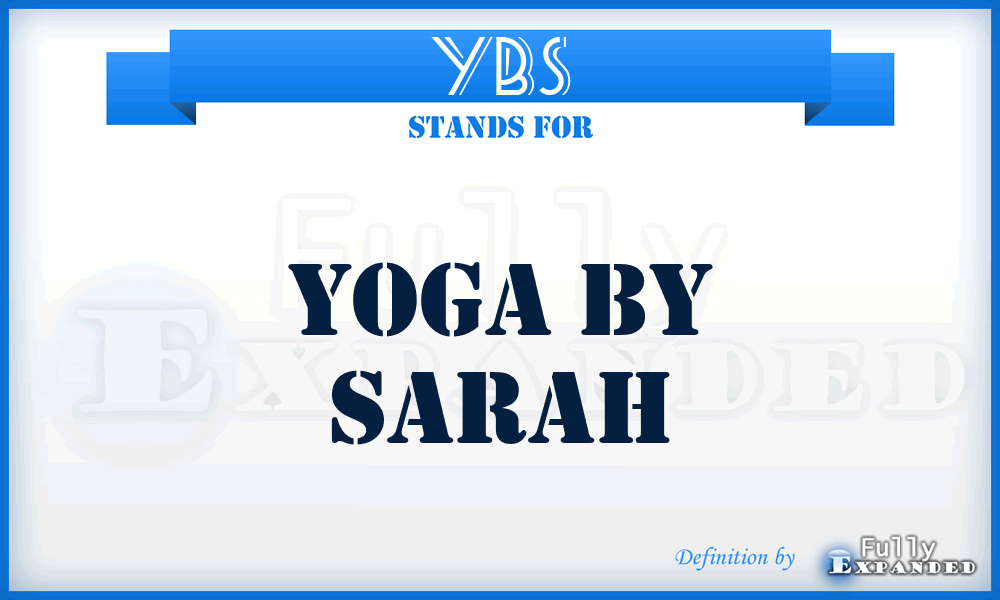 YBS - Yoga By Sarah