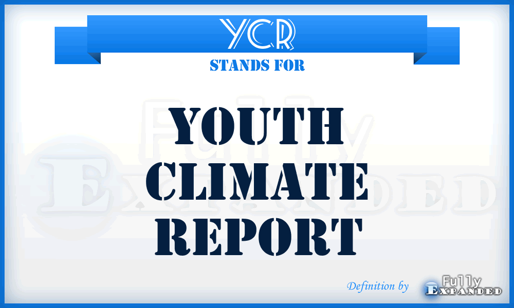 YCR - Youth Climate Report