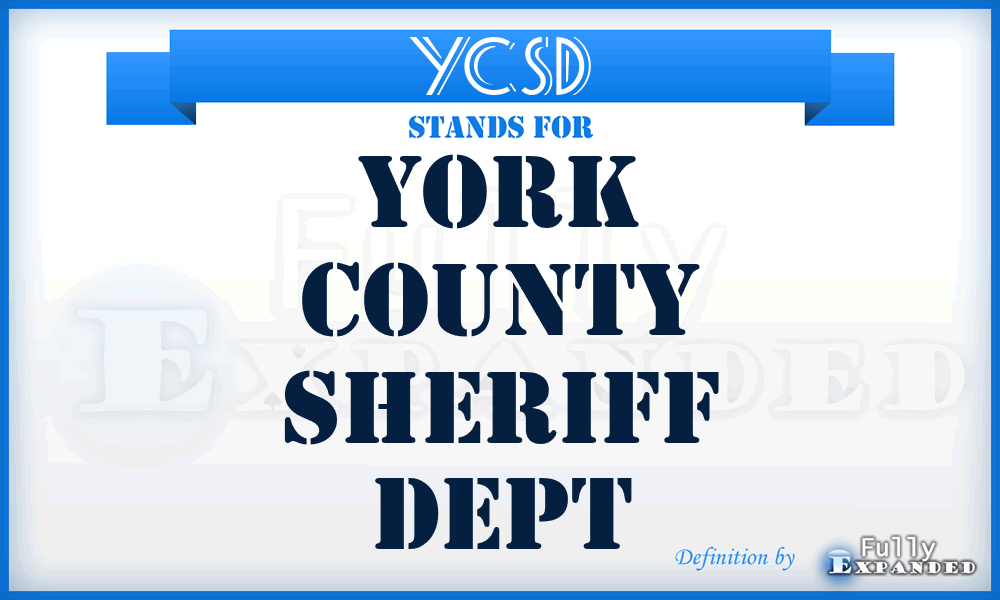 YCSD - York County Sheriff Dept