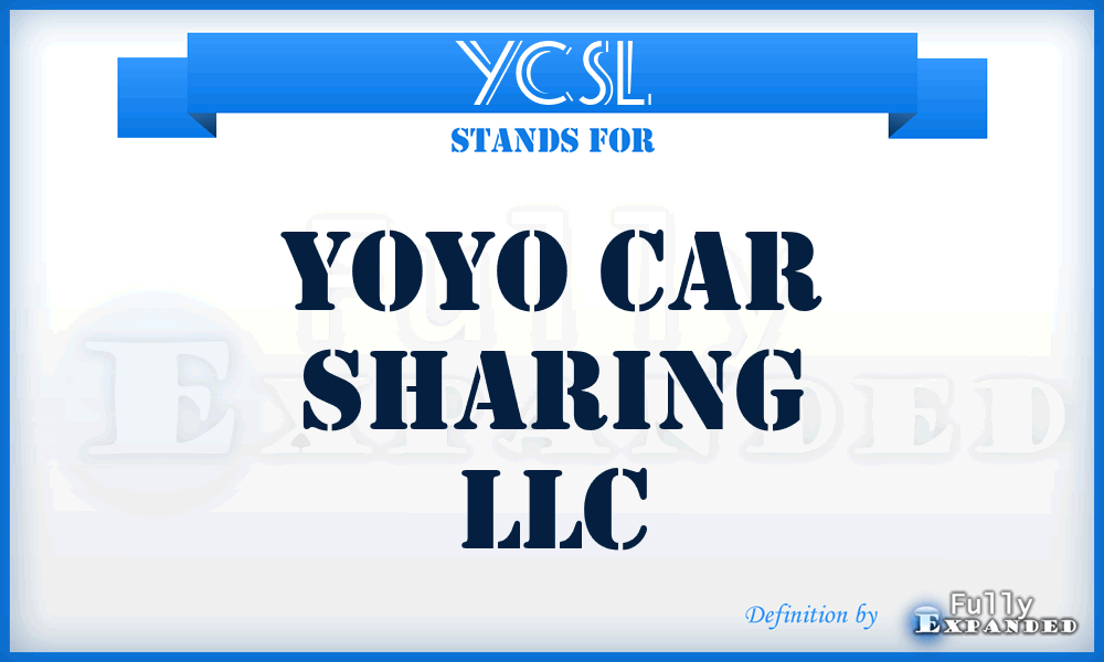 YCSL - Yoyo Car Sharing LLC