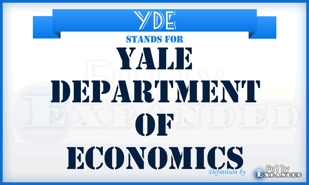 YDE - Yale Department of Economics