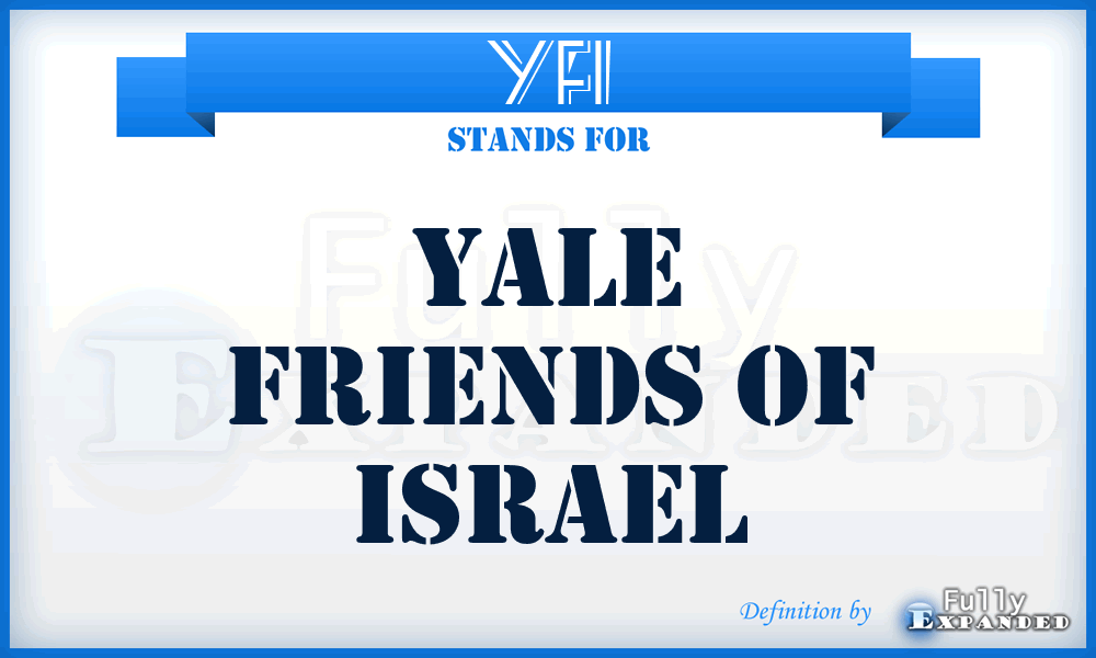 YFI - Yale Friends of Israel