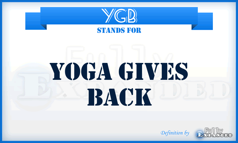 YGB - Yoga Gives Back