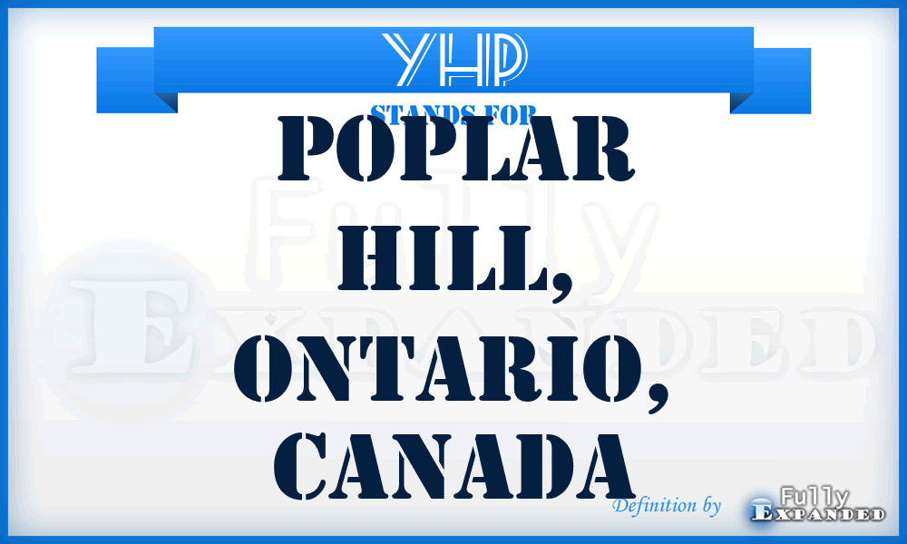 YHP - Poplar Hill, Ontario, Canada