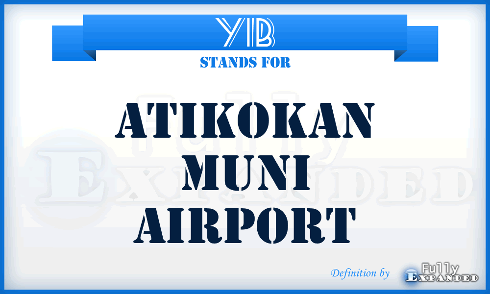 YIB - Atikokan Muni airport