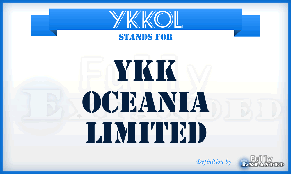 YKKOL - YKK Oceania Limited