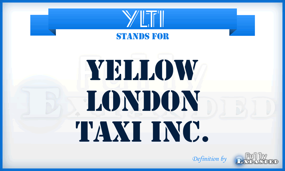 YLTI - Yellow London Taxi Inc.