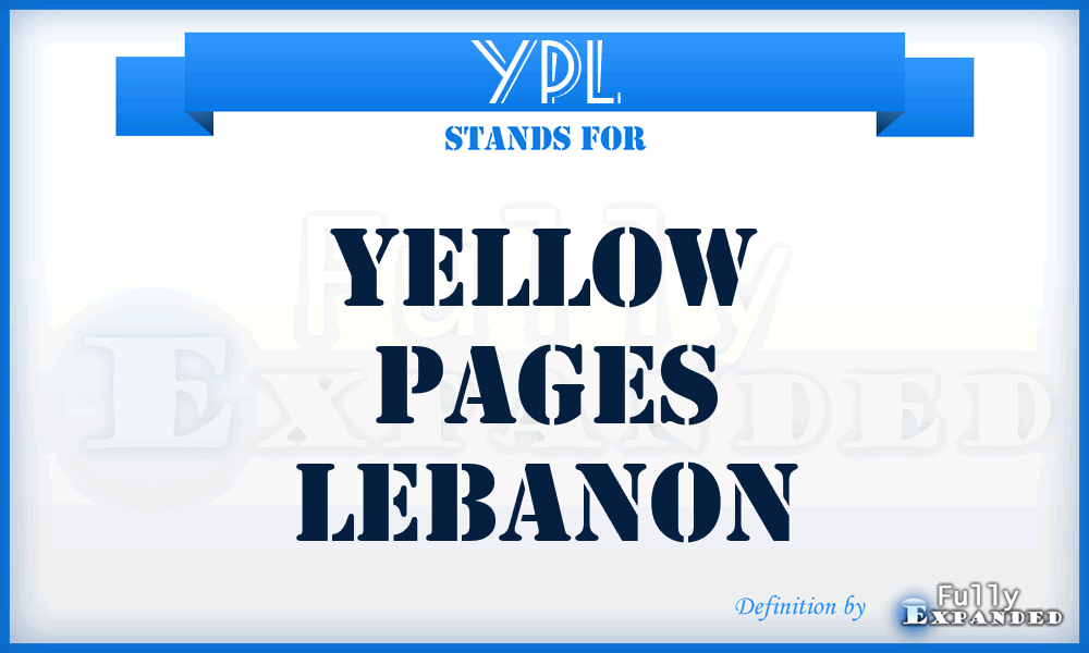 YPL - Yellow Pages Lebanon