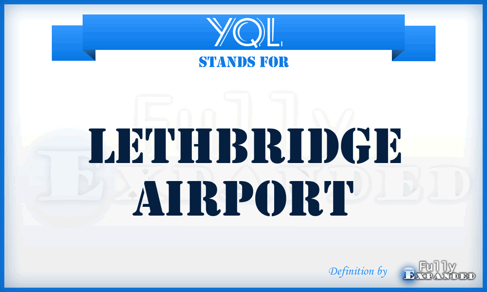 YQL - Lethbridge airport