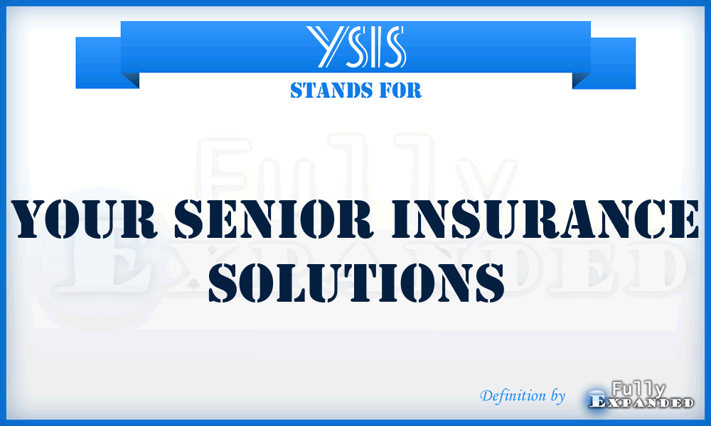YSIS - Your Senior Insurance Solutions
