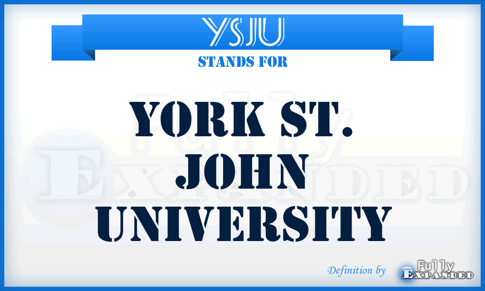 YSJU - York St. John University