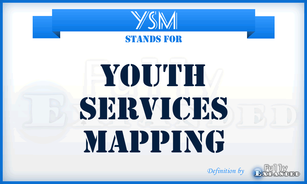 YSM - Youth Services Mapping