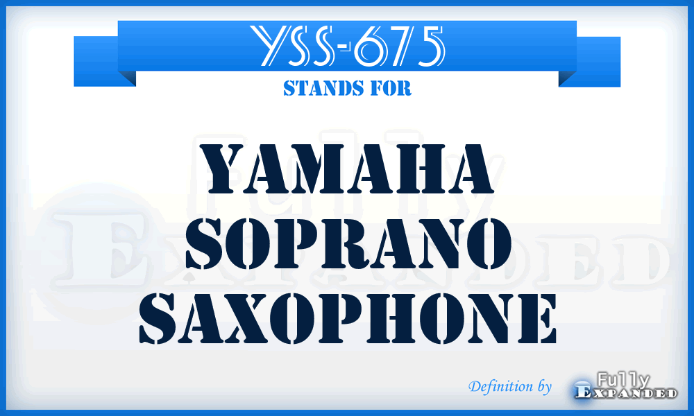 YSS-675 - Yamaha Soprano Saxophone