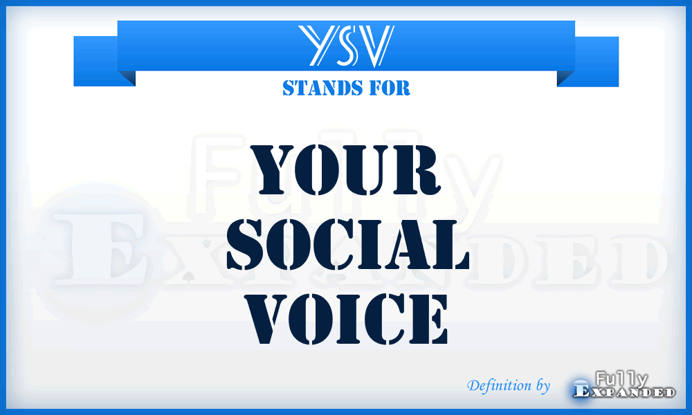 YSV - Your Social Voice