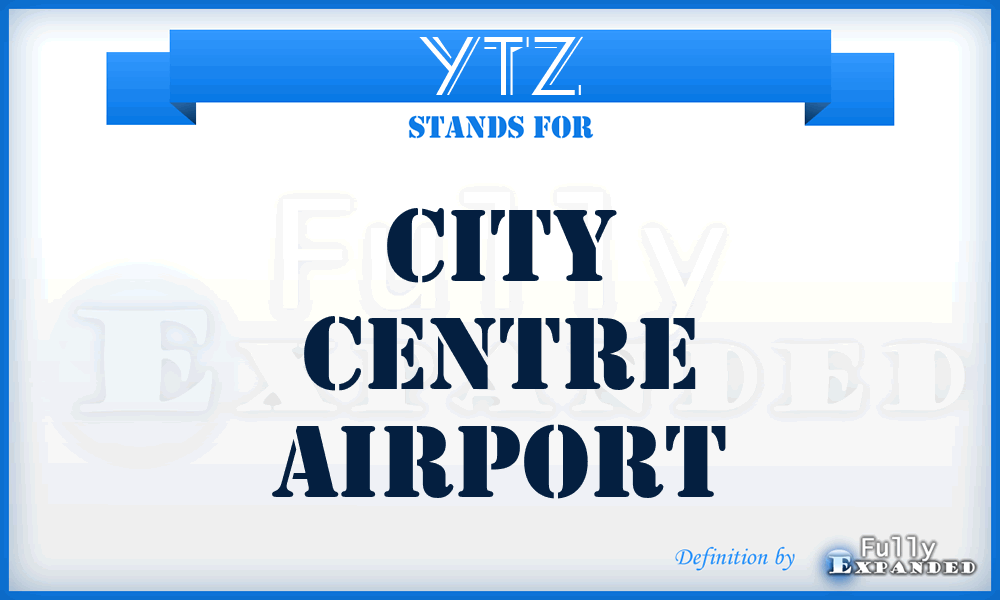YTZ - City Centre airport