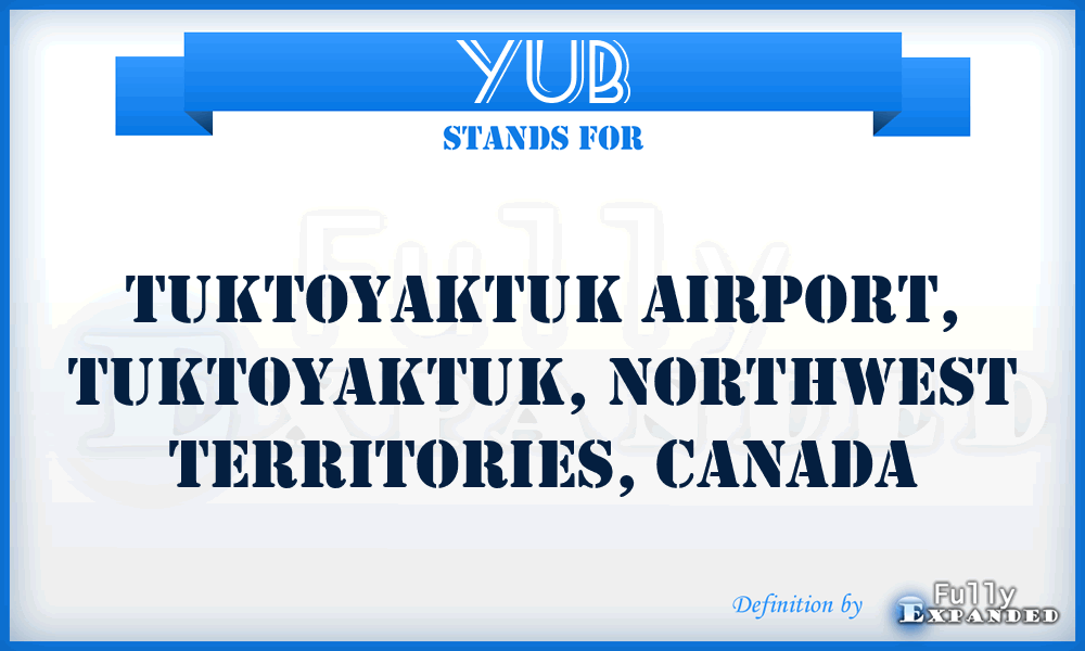 YUB - Tuktoyaktuk Airport, Tuktoyaktuk, NorthWest Territories, Canada