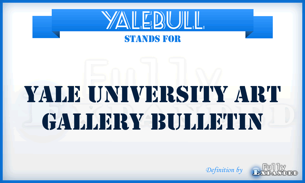 YaleBull - Yale University Art Gallery Bulletin