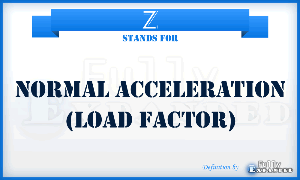 Z - Normal Acceleration (Load Factor)