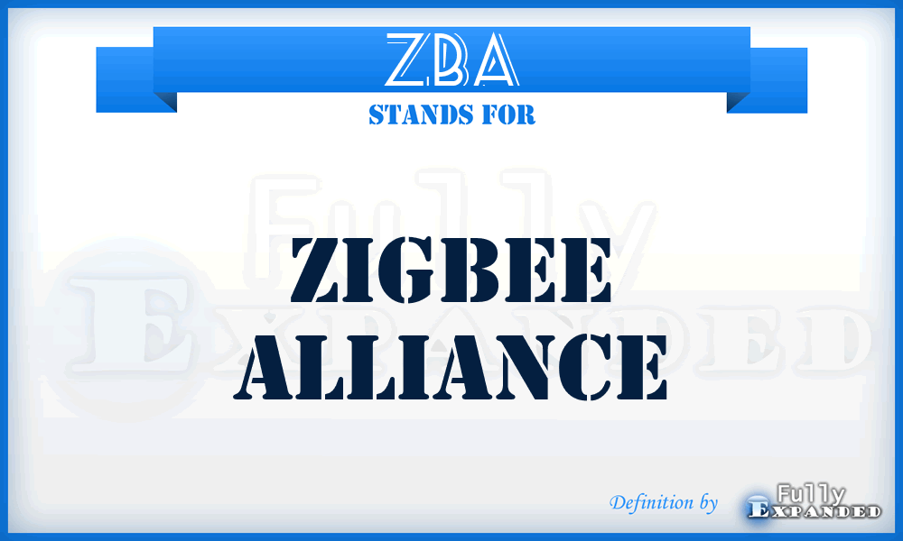 ZBA - ZigBee Alliance