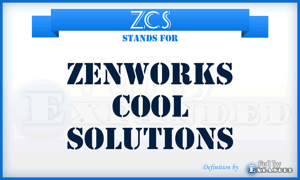 ZCS - ZENworks Cool Solutions