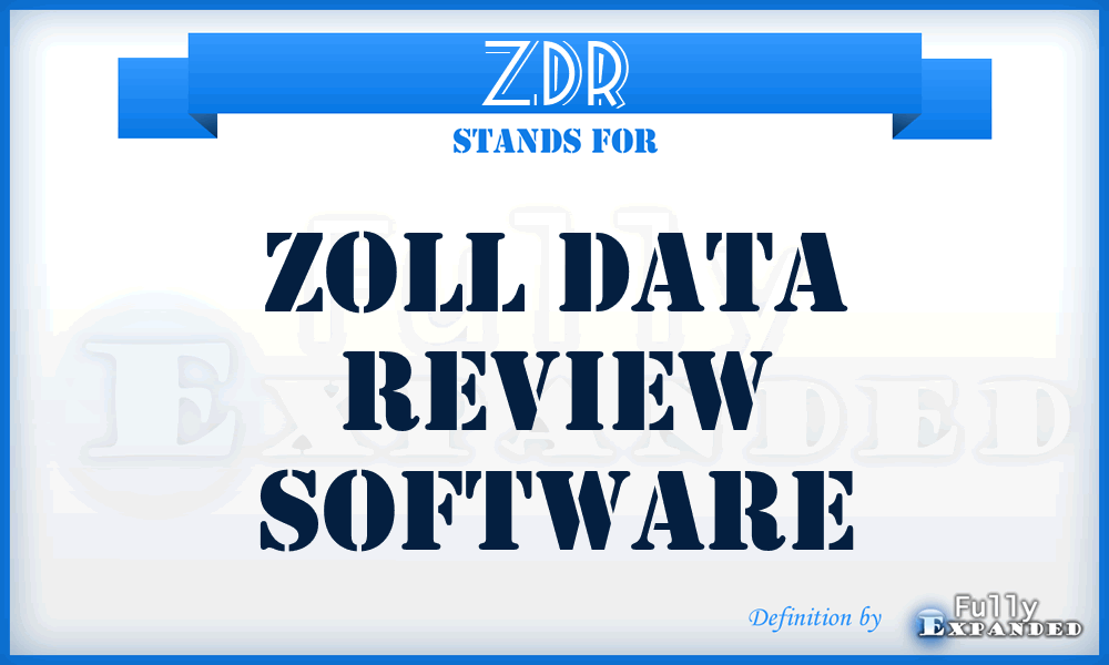 ZDR - ZOLL Data Review Software