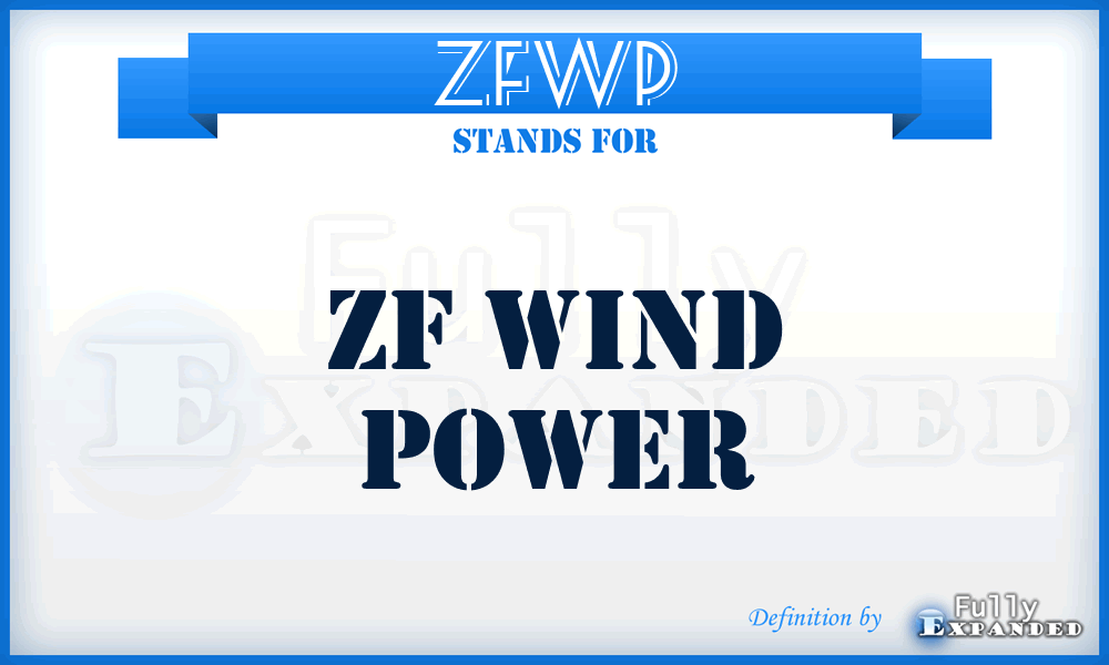 ZFWP - ZF Wind Power