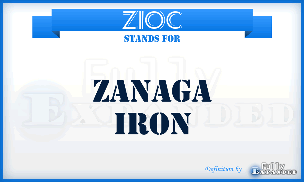 ZIOC - Zanaga Iron
