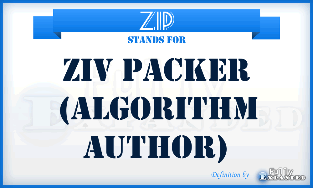 ZIP - Ziv packer (algorithm author)