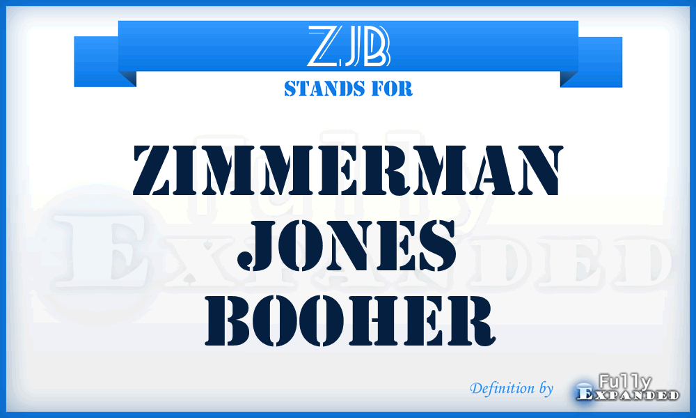 ZJB - Zimmerman Jones Booher