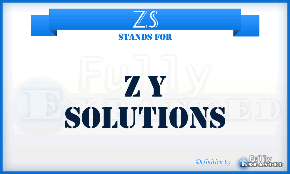 ZS - Z y Solutions