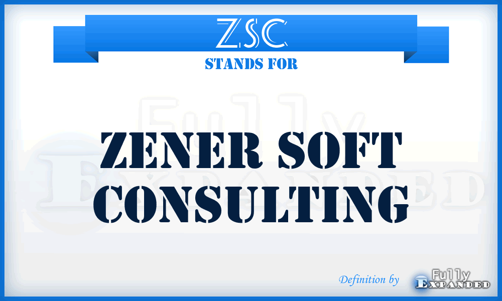 ZSC - Zener Soft Consulting